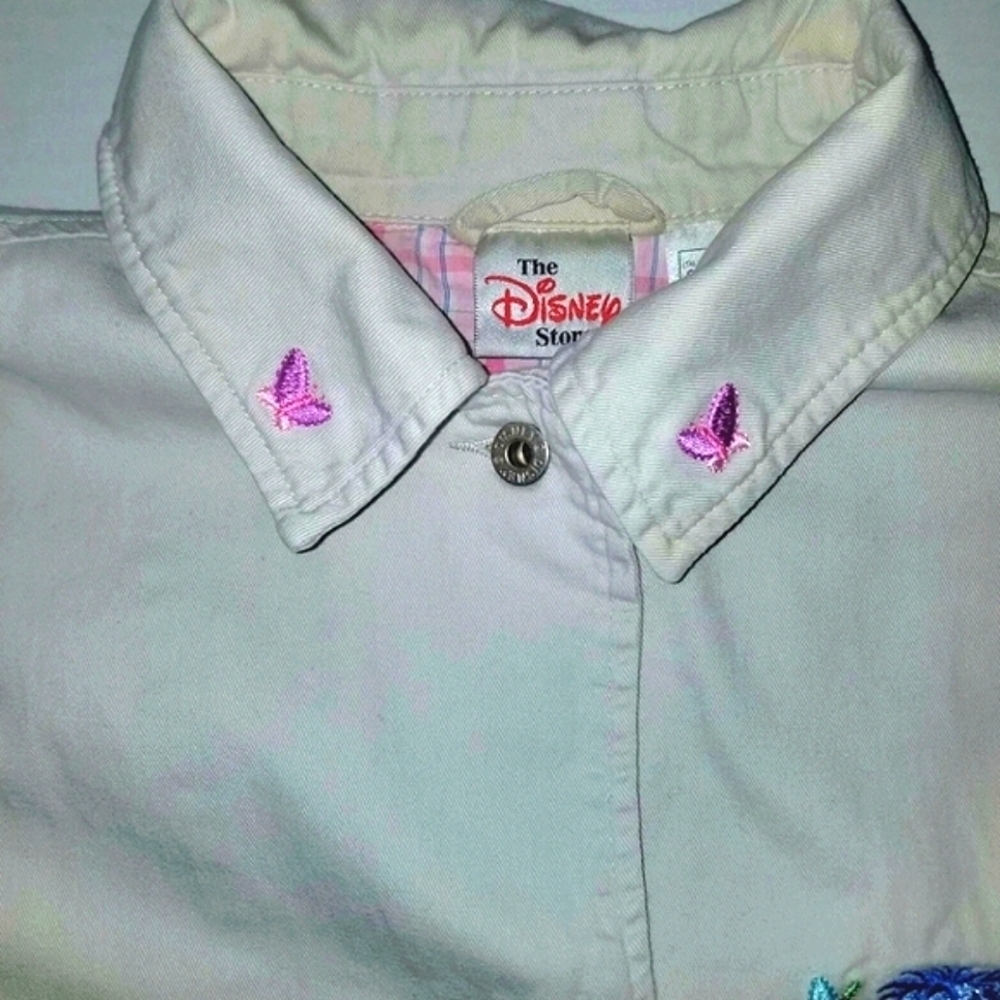Disney Vintage Cream Utility Jacket with Eeyore Embroidered Detail Size Large - Picture 5 of 14
